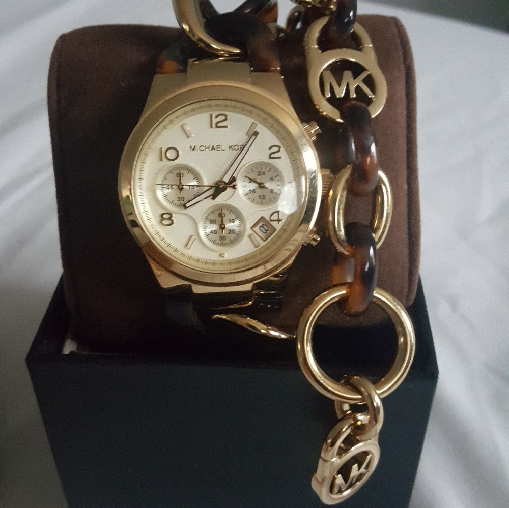Michael Kors watch with matching bracelet